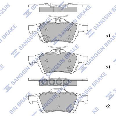 Колодки задние SANGSIN BRAKE SP1947